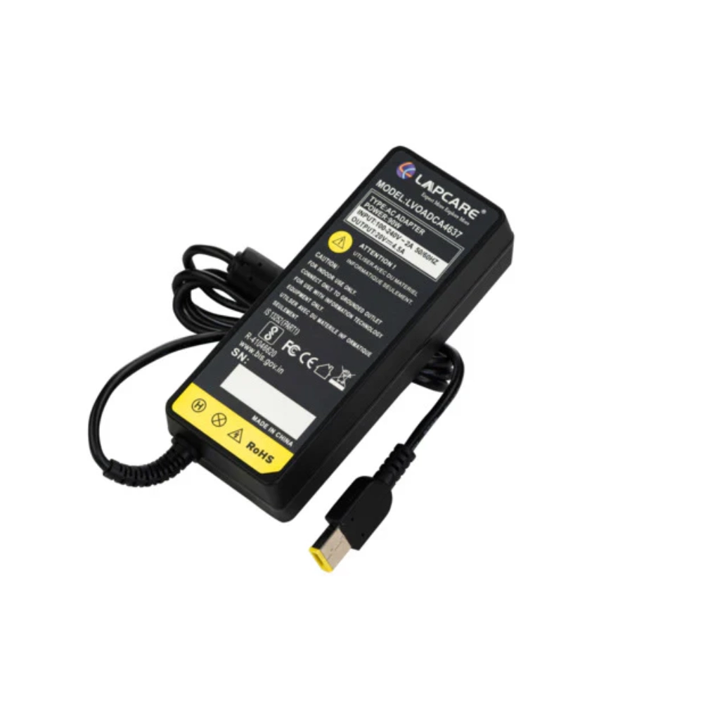 Lapcare Laptop Adapter Compatible For LENOVO 90w | 20v/4.5a | USB Pin view 3
